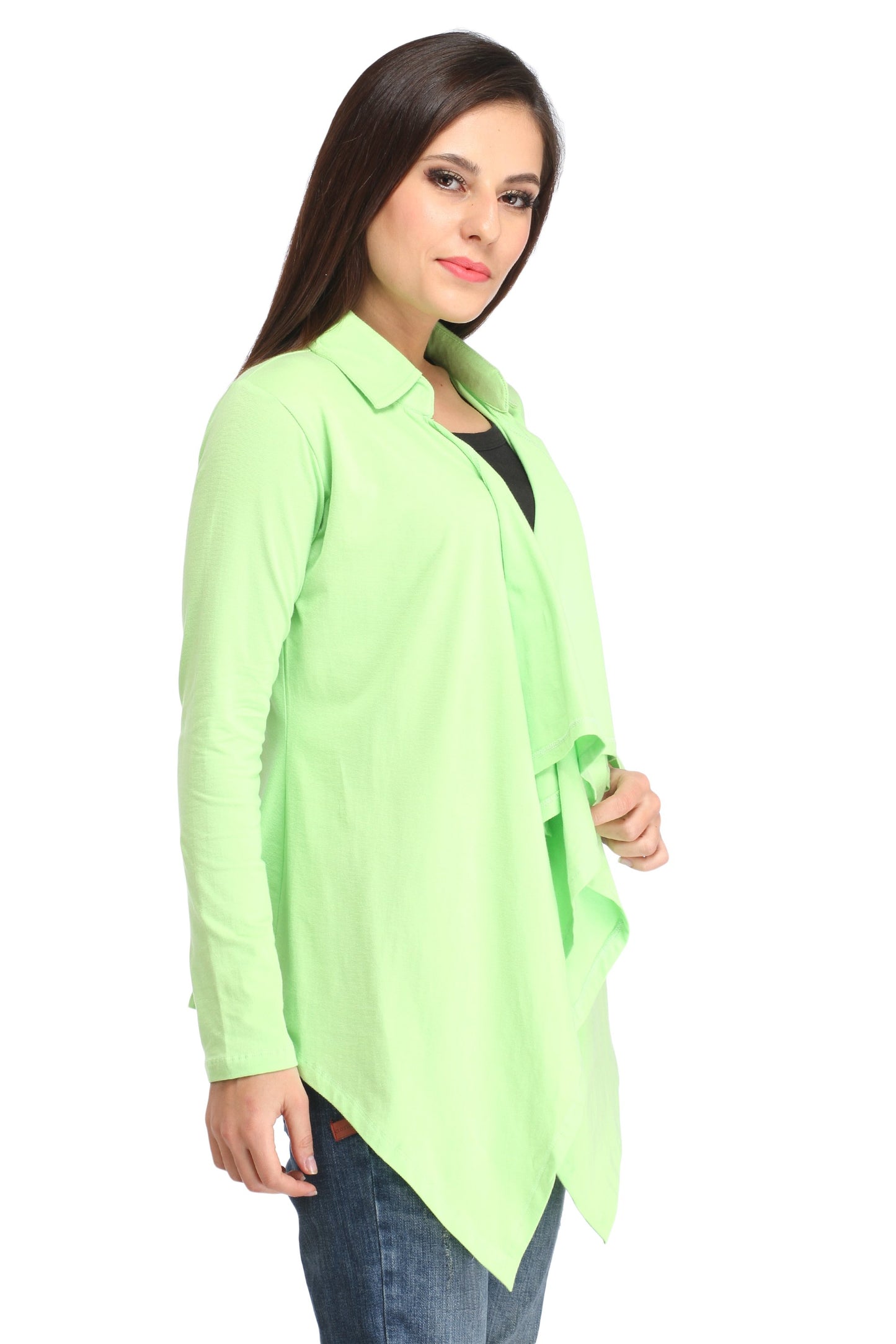 Green Solid Shrug