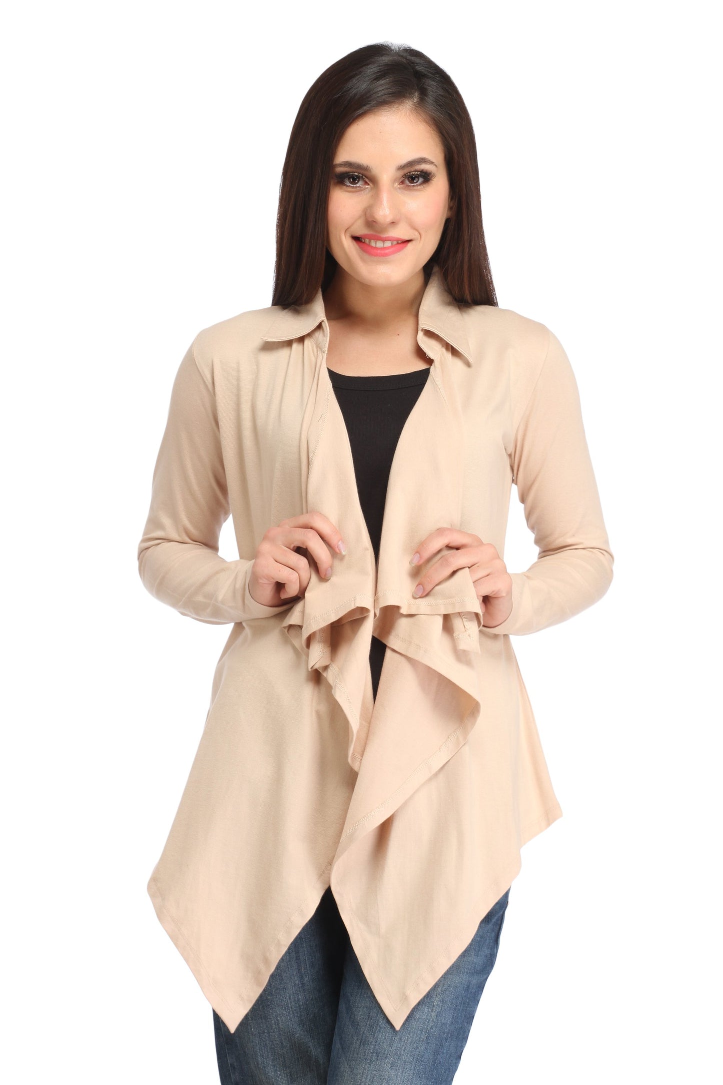 Cream Solid Shrug