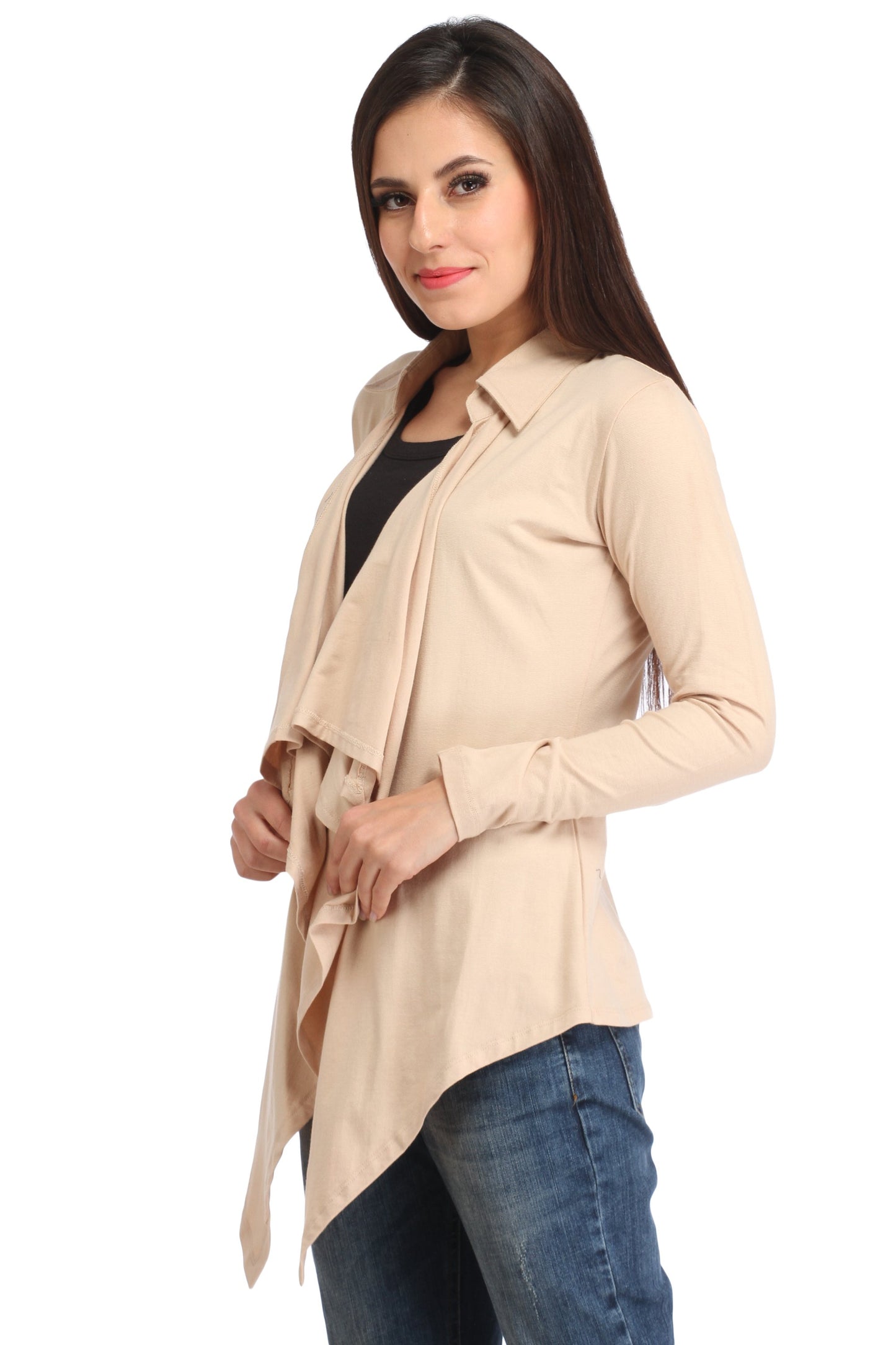 Cream Solid Shrug