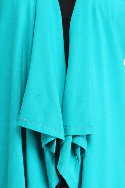 Blue Solid Shrug