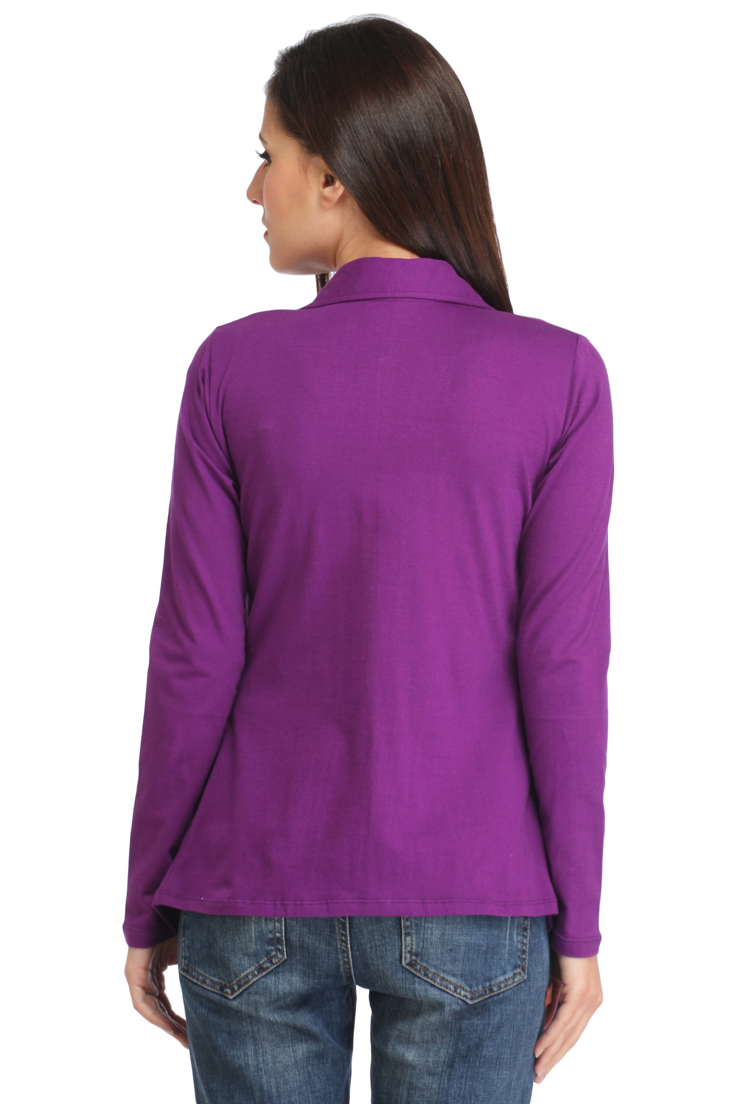 Purple Solid Shrug