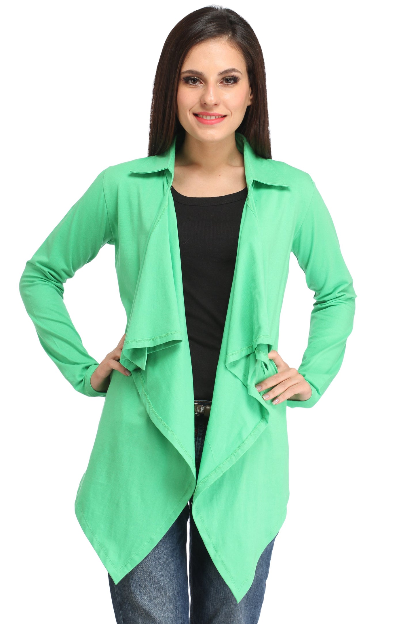 Green Solid Shrug