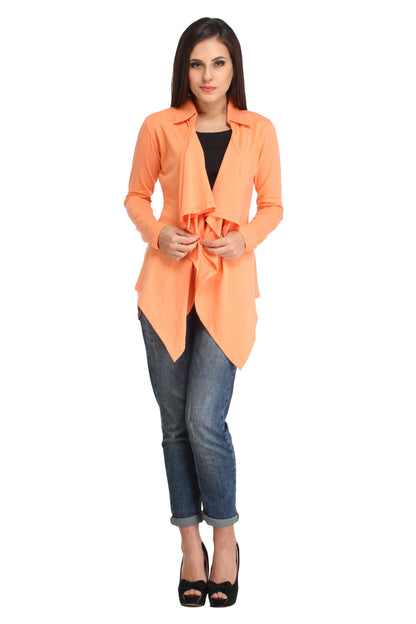 Orange Solid Shrug