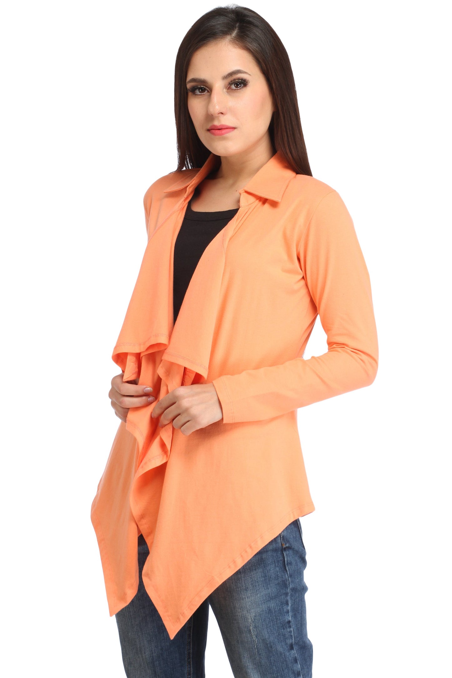 Orange Solid Shrug