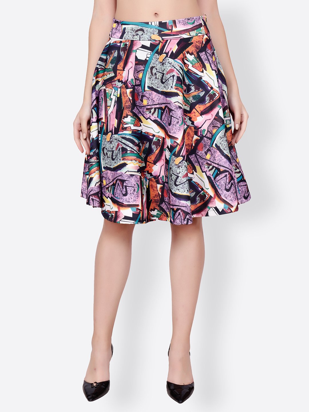 SCORPIUS MULTICOLOR PRINTED SKIRT