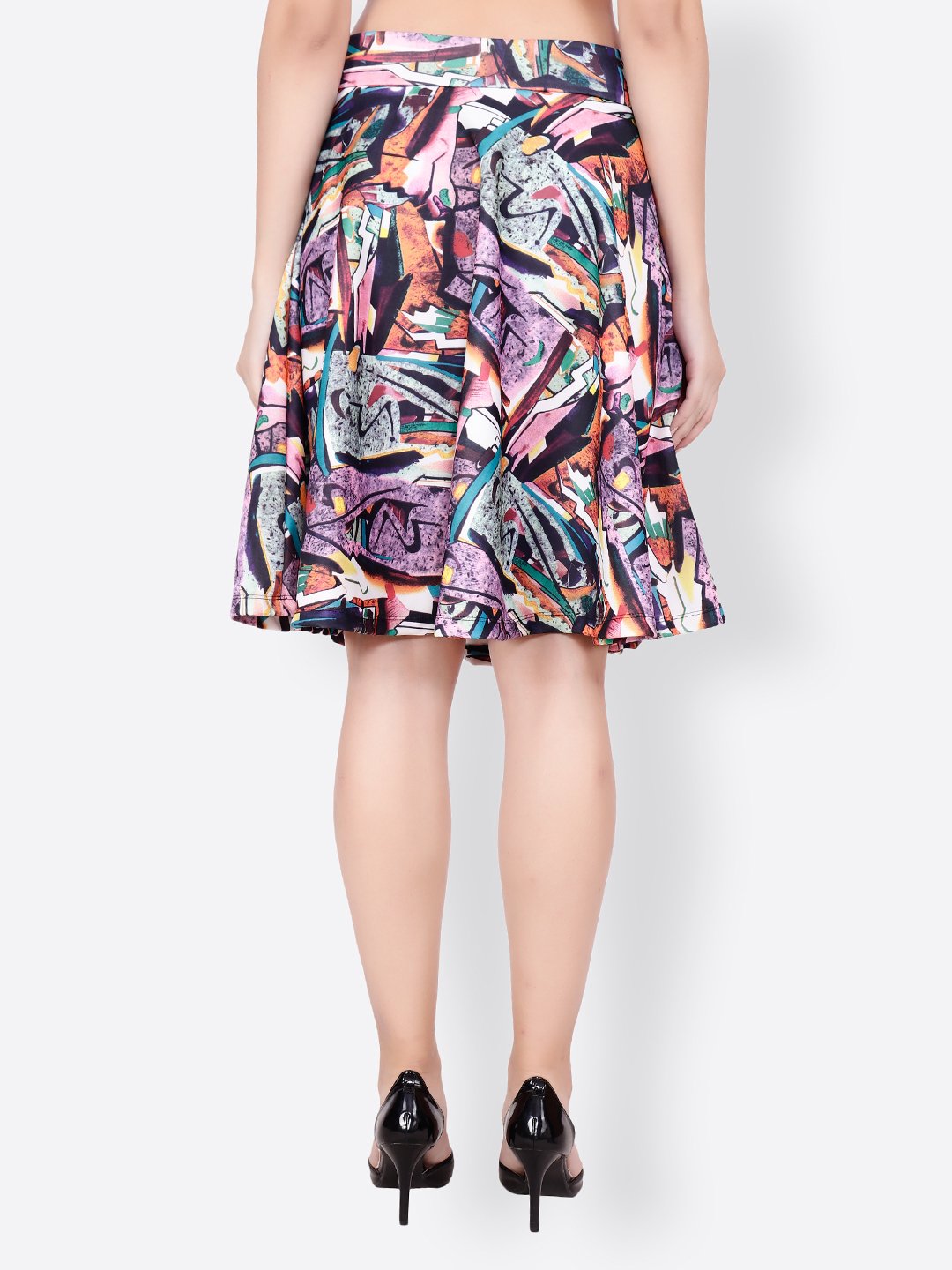 SCORPIUS MULTICOLOR PRINTED SKIRT