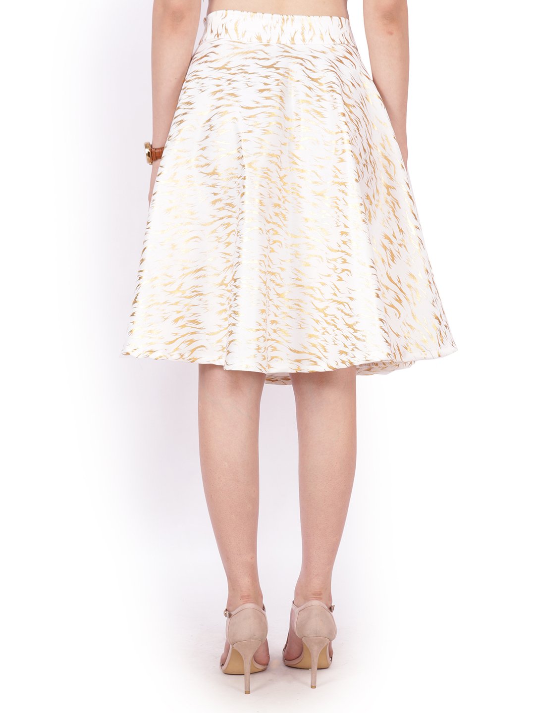 White Printed Skirt