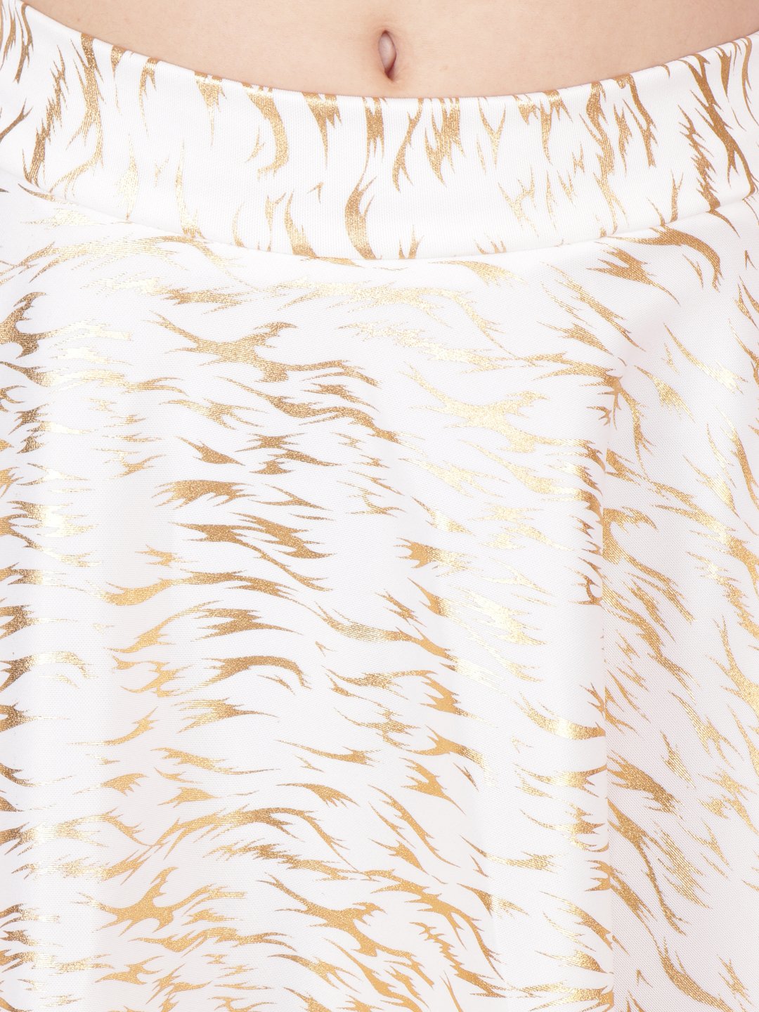 White Printed Skirt