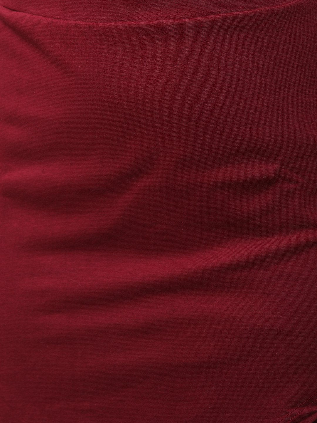 Maroon Solid Skirt