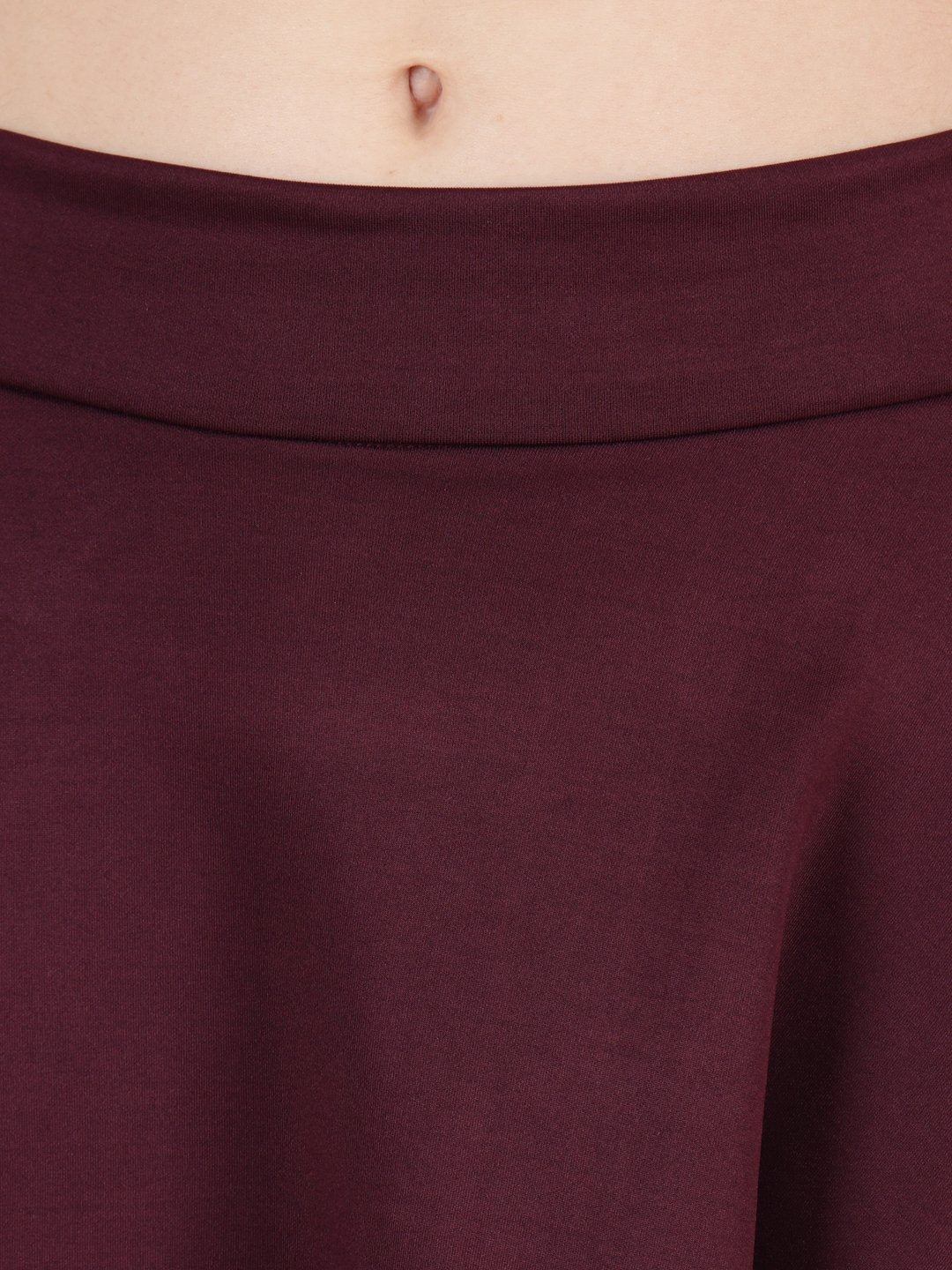 Maroon Solid Skirt