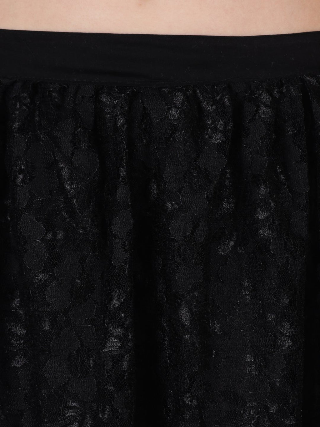 Black Solid Skirt