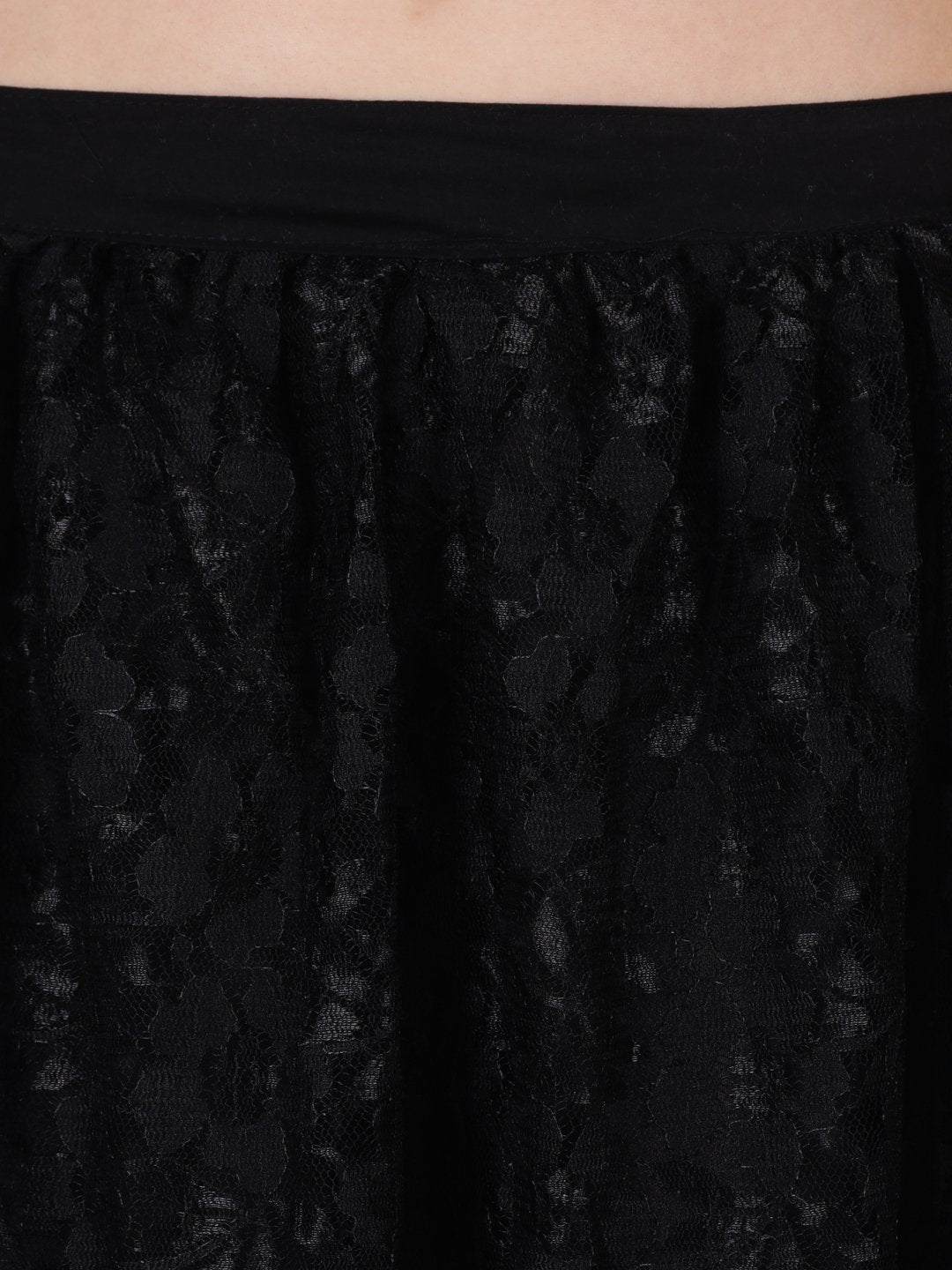 Black Solid Skirt