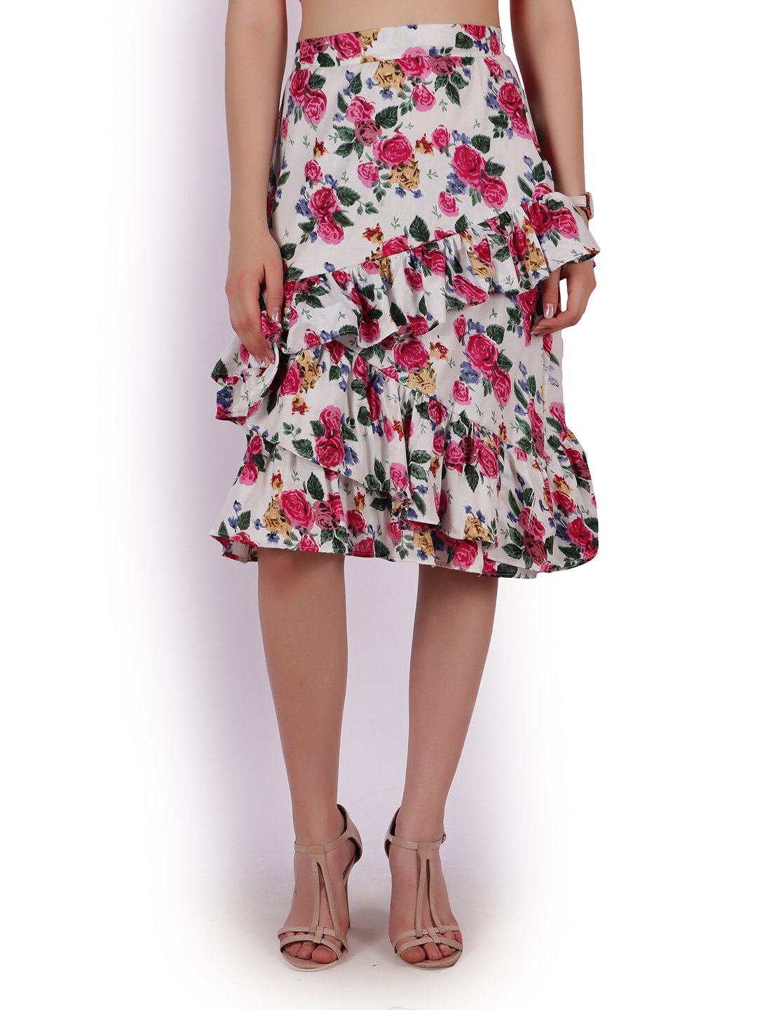 White Chequered Skirt