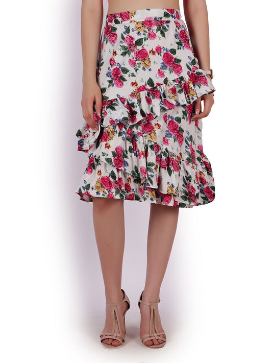 White Chequered Skirt