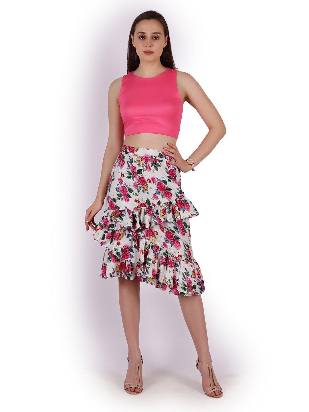 White Chequered Skirt