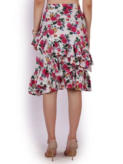 White Chequered Skirt