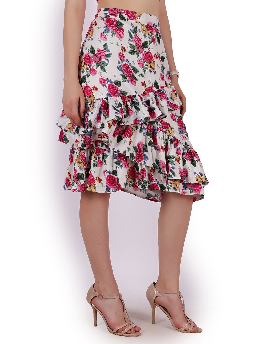 White Chequered Skirt