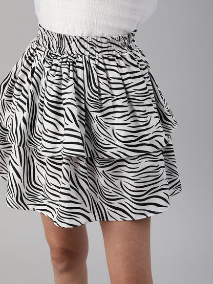 SCORPIUS Animal print mini skirt