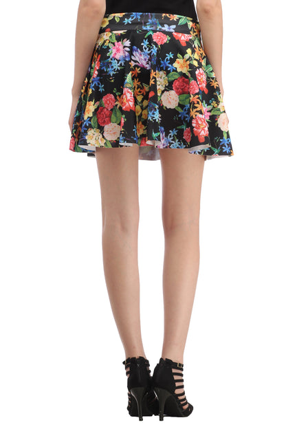 Black Printed Skirt