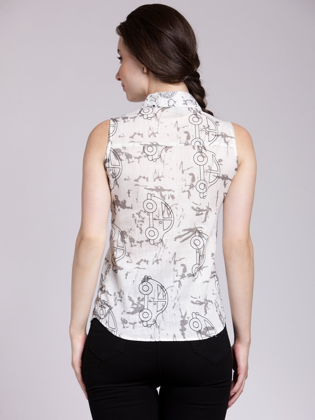 White Printed Shirt