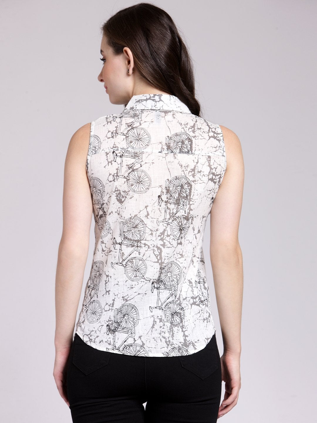 White Printed Shirt