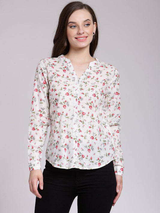 White Printed Shirt