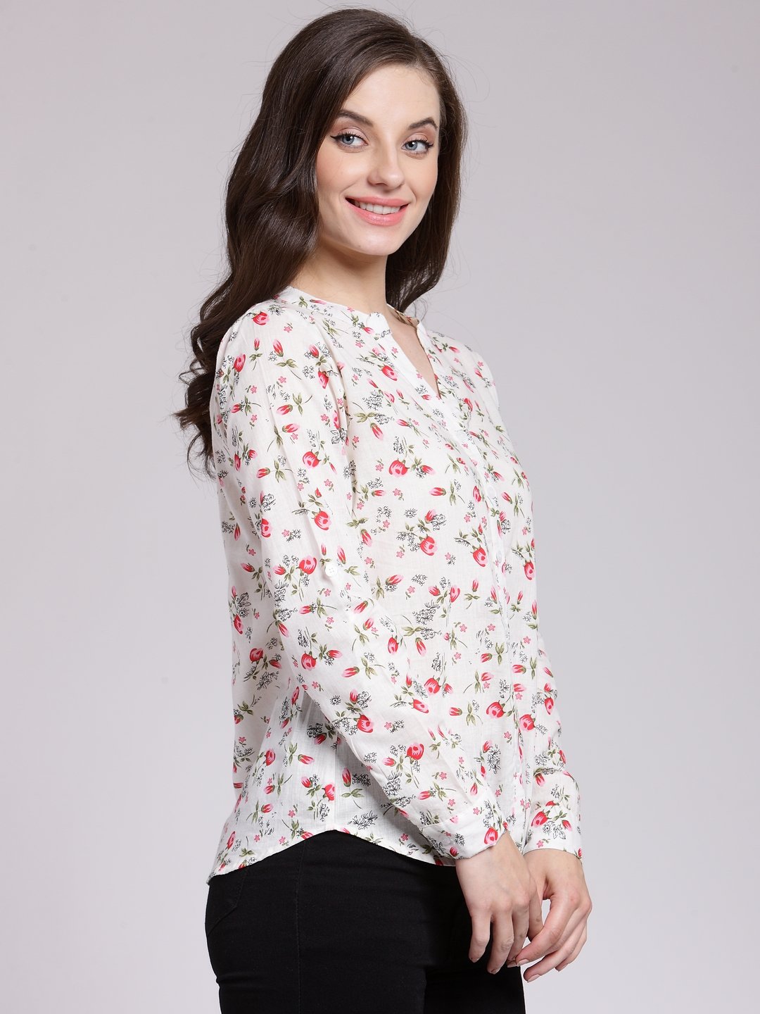White Printed Shirt
