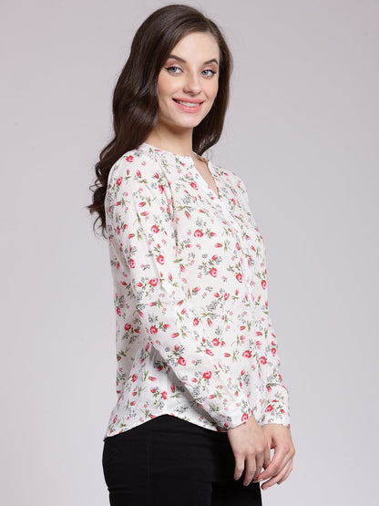 White Printed Shirt