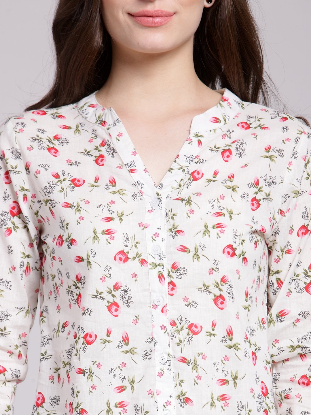White Printed Shirt