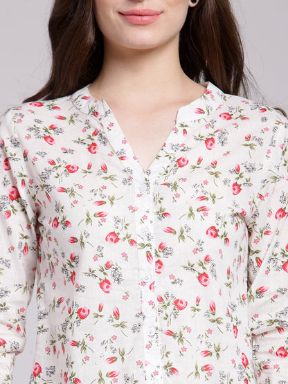 White Printed Shirt