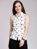 White Printed Shirt
