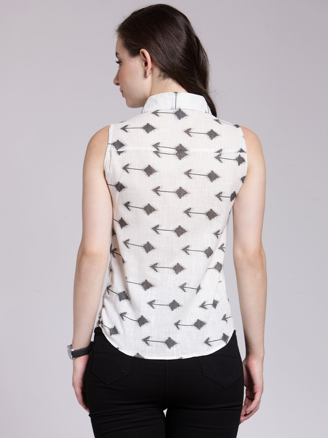 White Printed Shirt