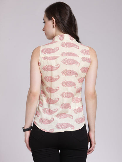 White Printed Shirt