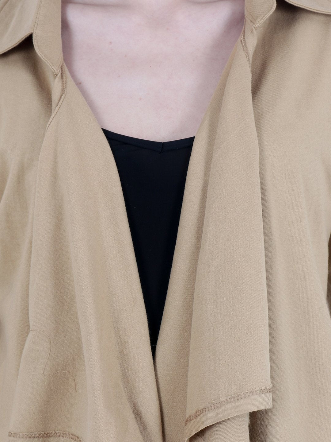 Brown Solid Shrug