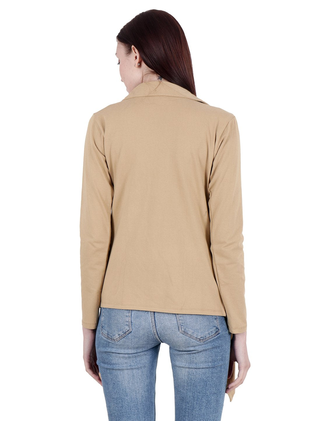 Brown Solid Shrug