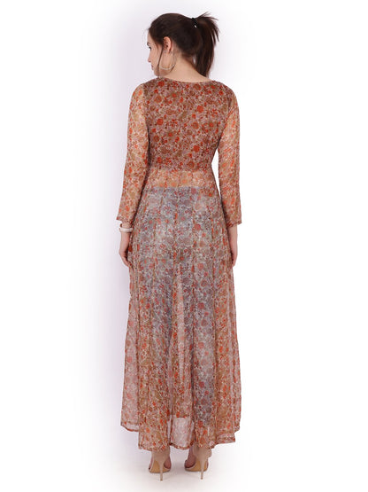 SCORPIUS Brown printed longtop