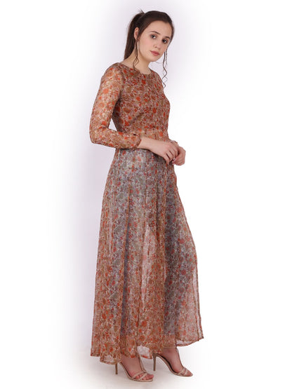 SCORPIUS Brown printed longtop