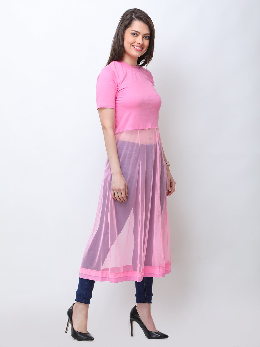 SCORPIUS Pink Net flair LONGTOP