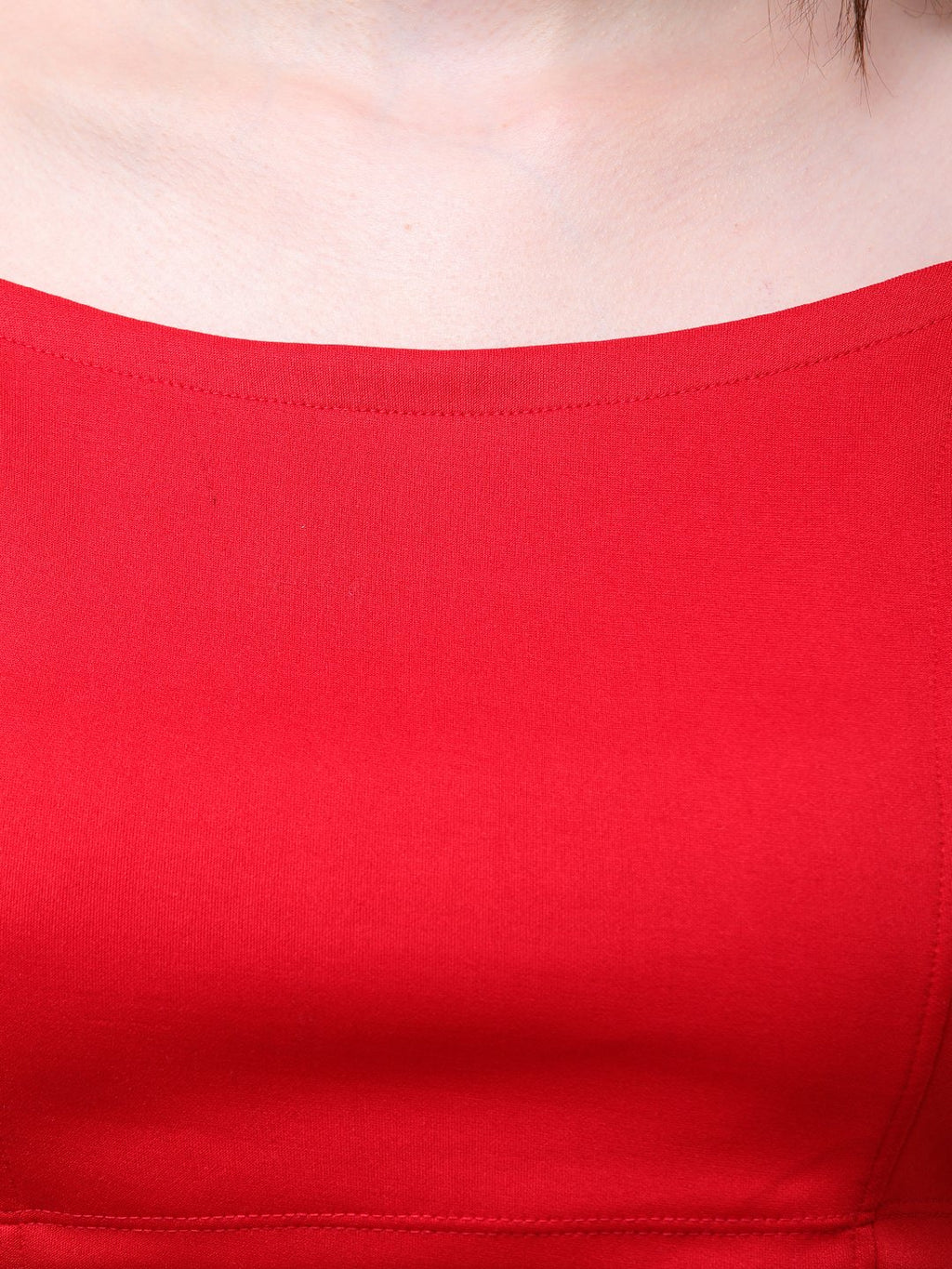 SCORPIUS RED STRAP TOP WITH STYLED BACK ZIP