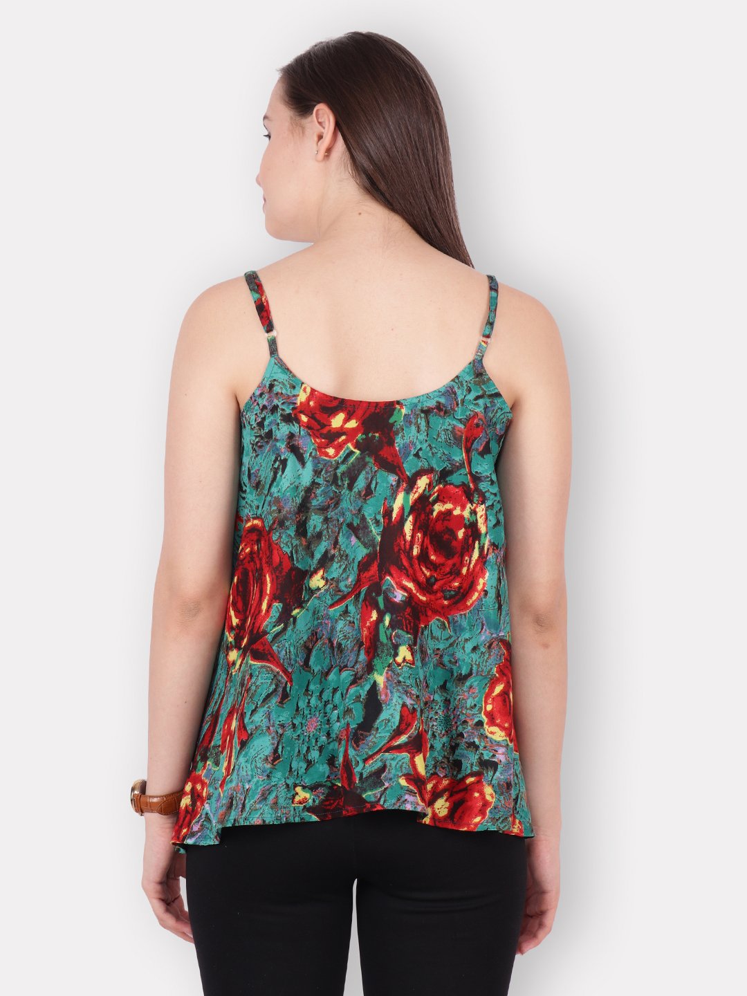 SCORPIUS Green printed strap top