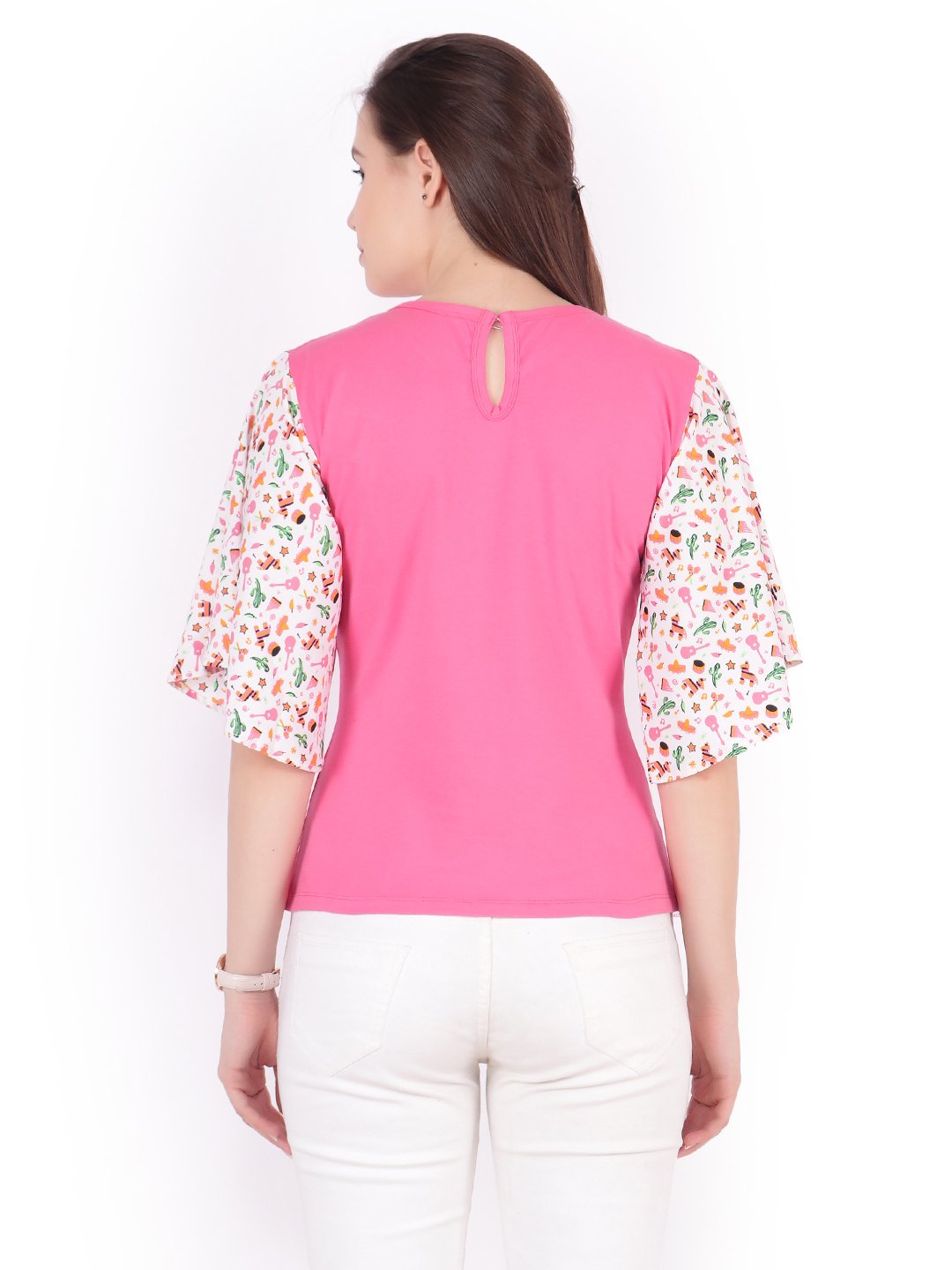 Scorpius Pink flaired sleeve top