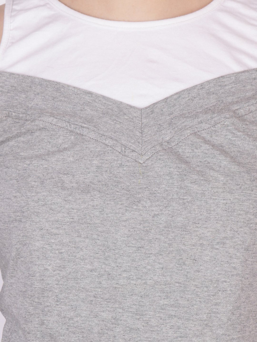 Scorpius Grey and white top