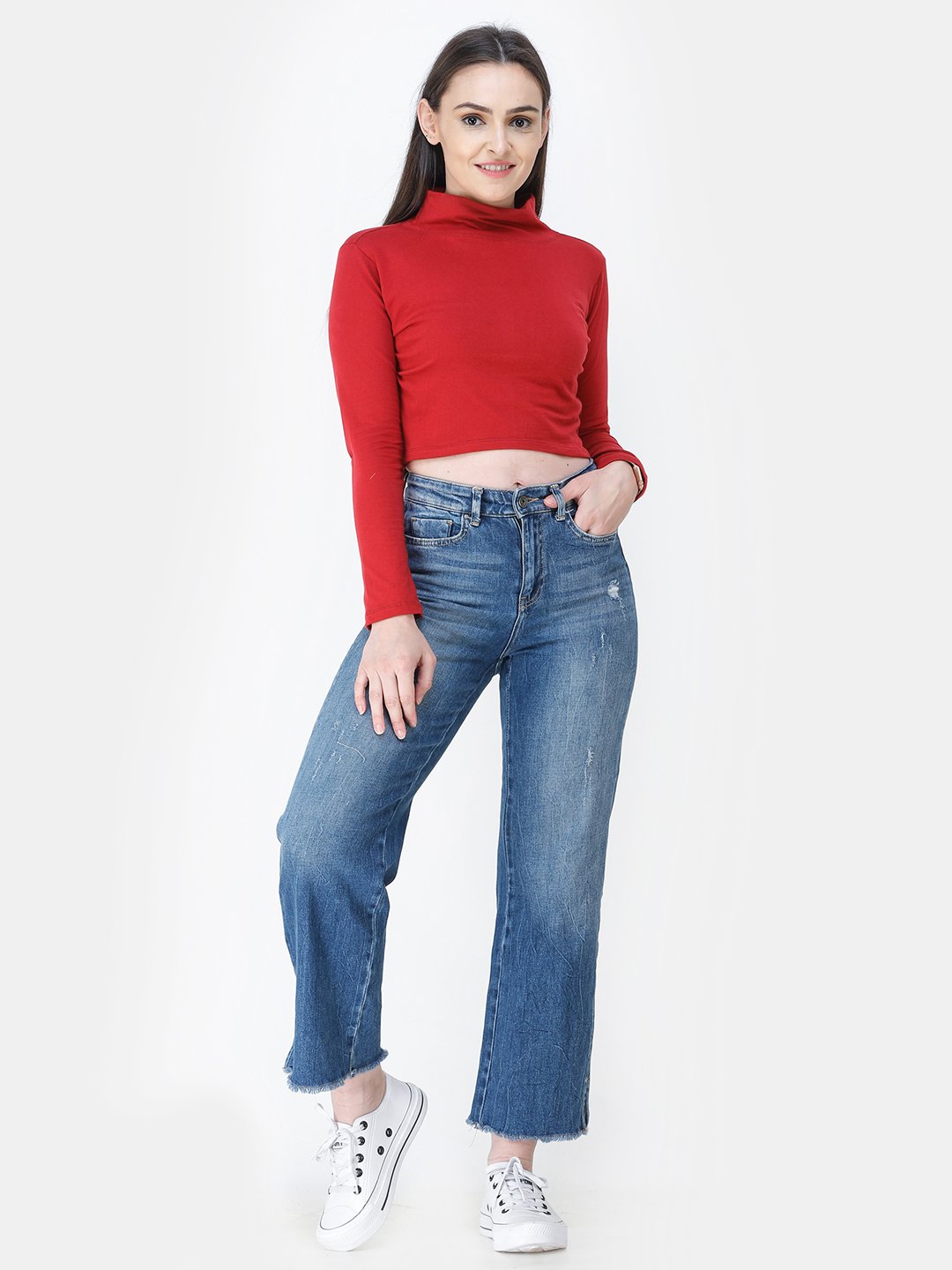 Scorpius solid maroon top