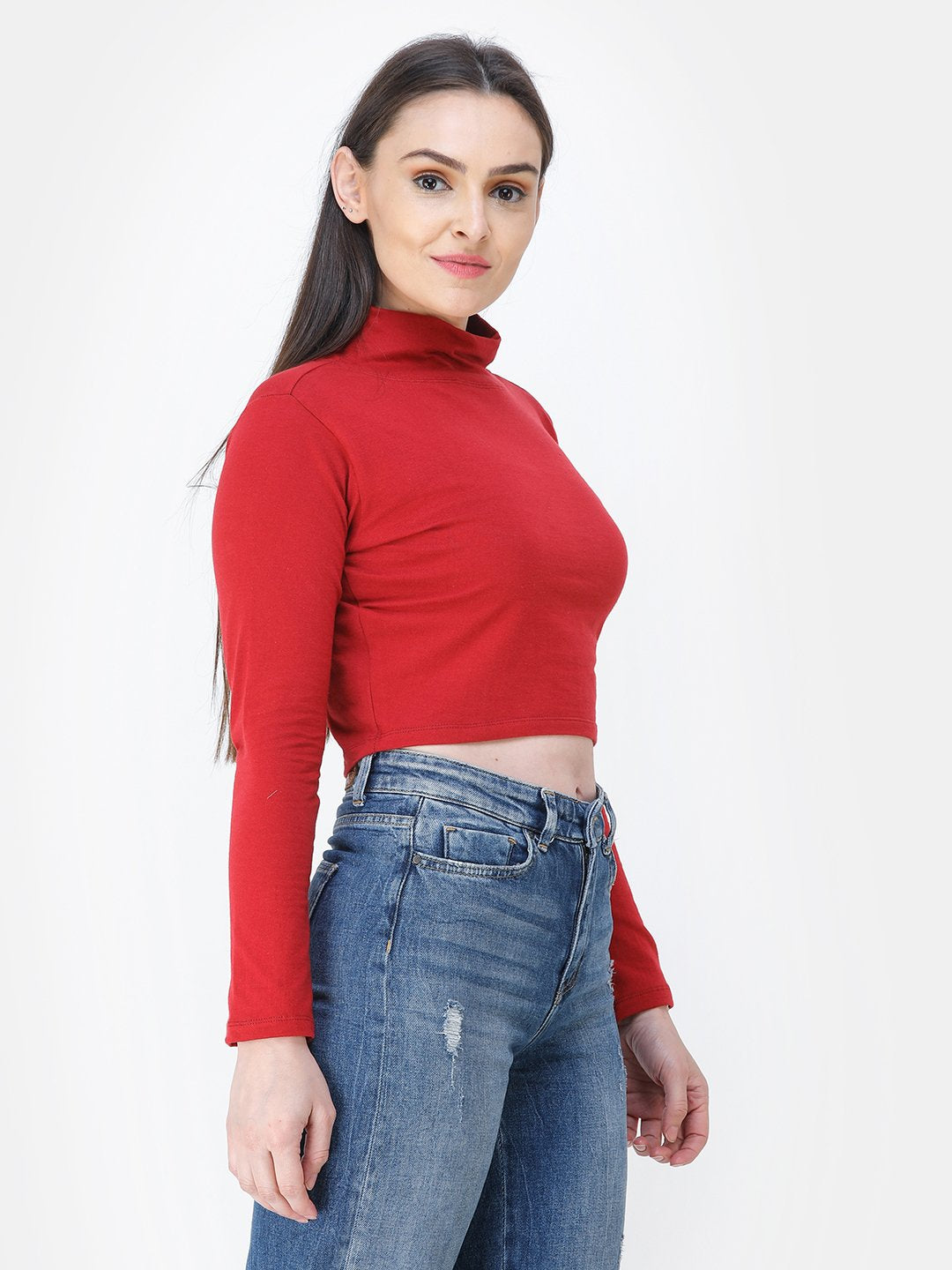 Scorpius solid maroon top