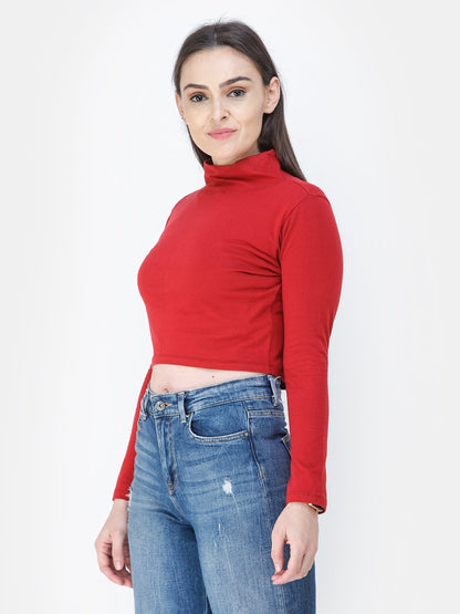 Scorpius solid maroon top