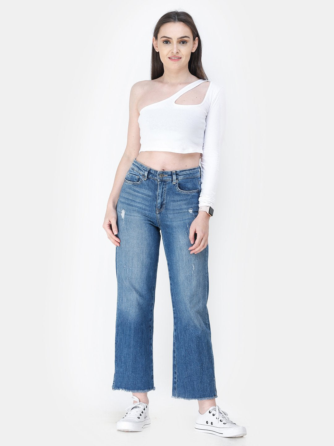 Scorpius solid white top