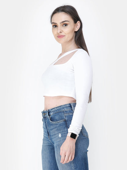 Scorpius solid white top