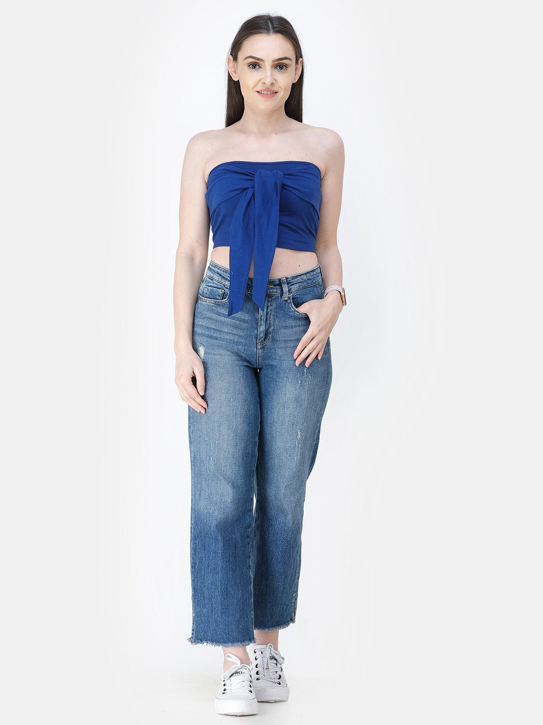 Scorpius solid royal blue top