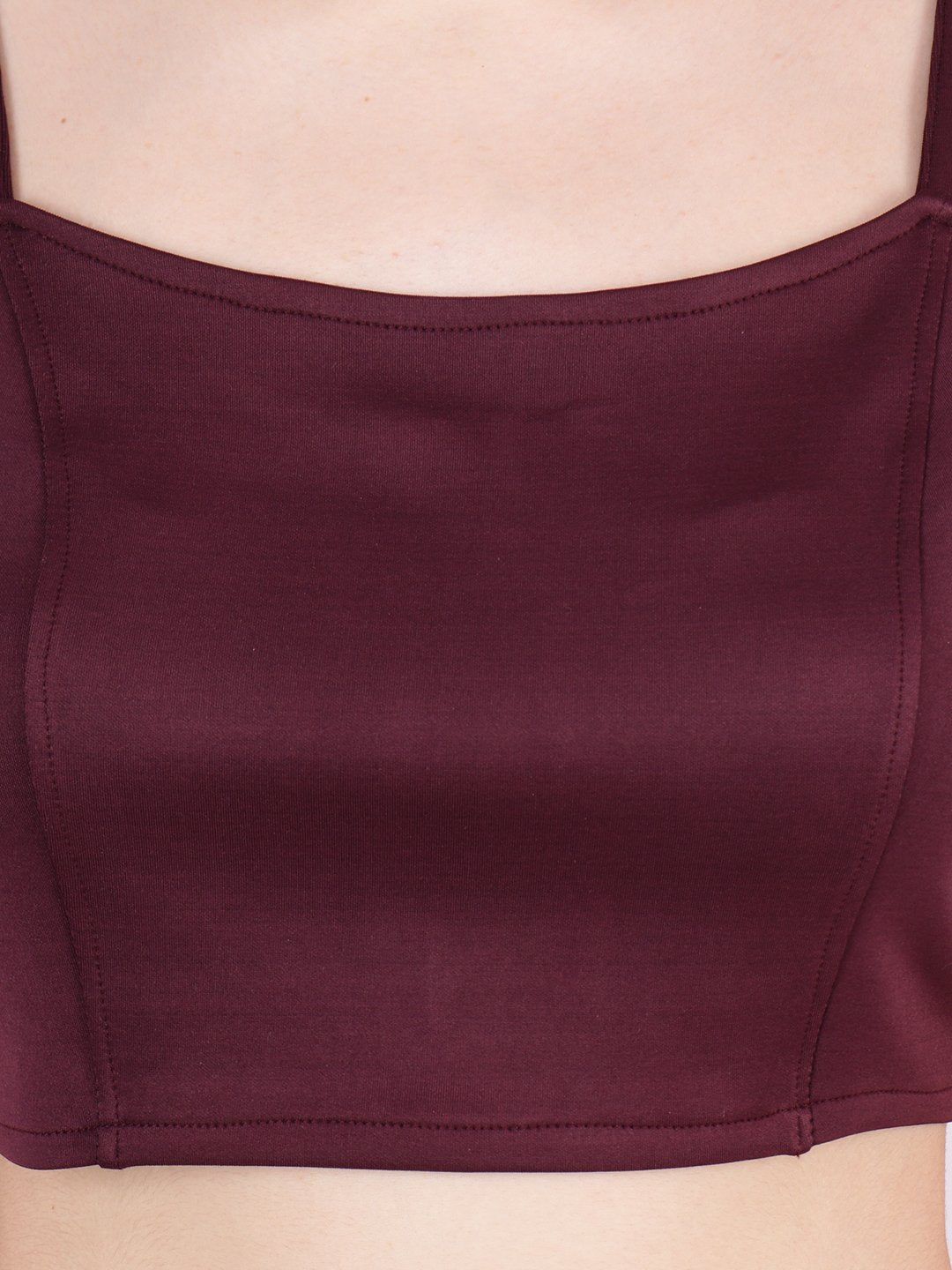 SCORPIUS Maroon strap Crop top