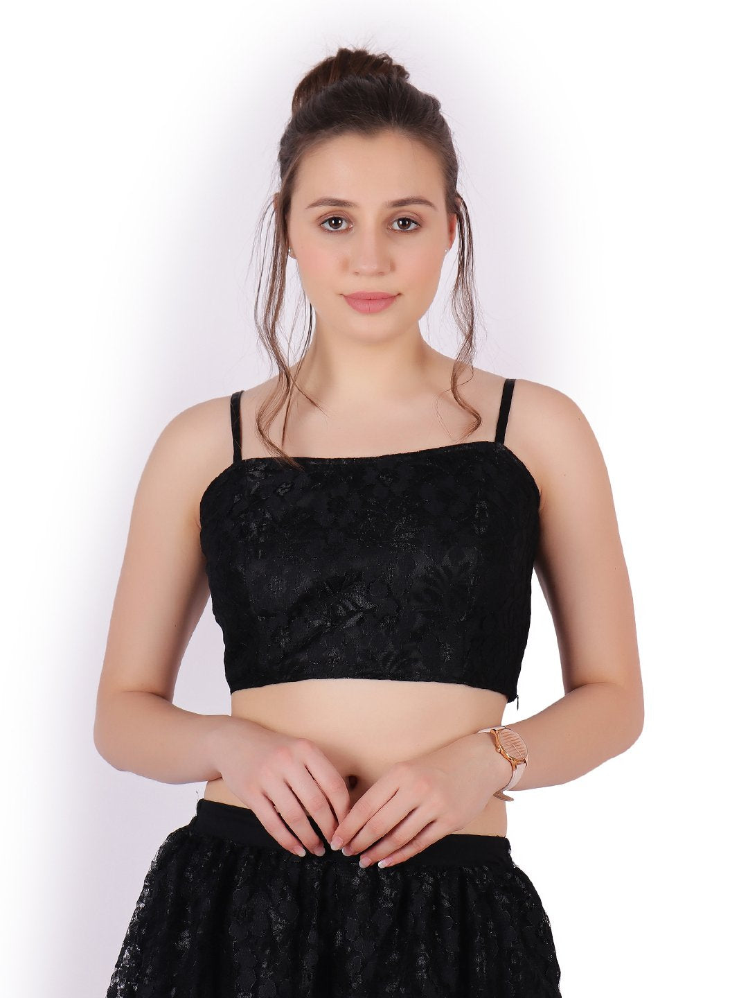 SCORPIUS Black net Crop top